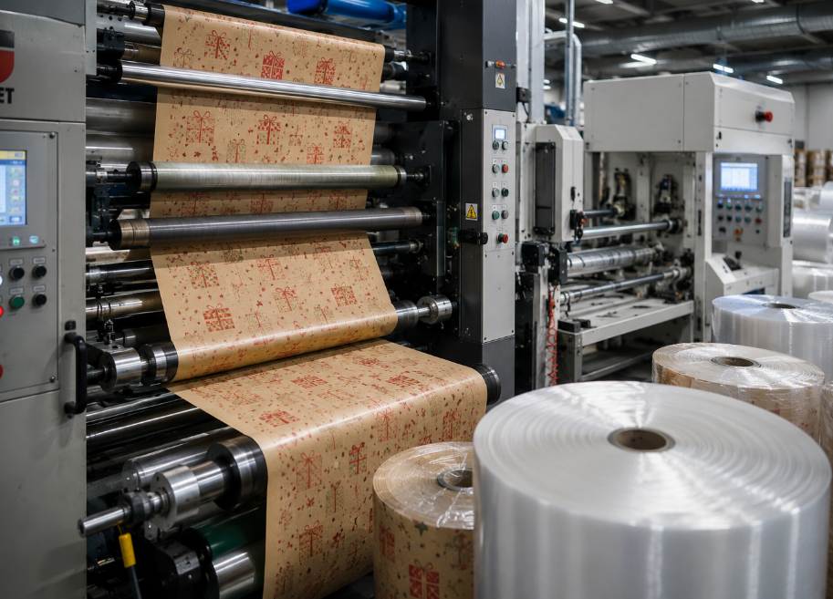 Produzione industriale di rotoli di carta per la grande distribuzione