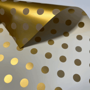 Rotolo Carta Regalo 100x40 cm Merry Dots Crema Oro