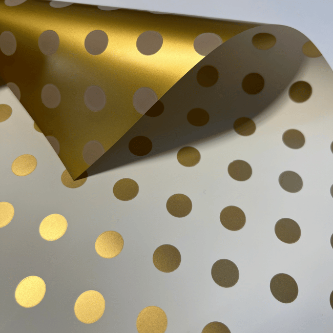 Rotolo Carta Regalo 100x40 cm Merry Dots Crema Oro 1 Rotolo Carta Regalo 100x40 cm Merry Dots Crema Oro