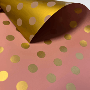 Rotolo Carta Regalo 100x40 cm Merry Dots Fragola Oro