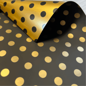 Rotolo Carta Regalo 100x40 cm Merry Dots Nero Oro