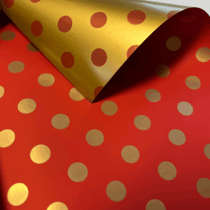 Rotolo Carta Regalo 100x40 cm Merry Dots Rosso Oro