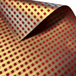 Rotolo Carta Regalo 100x40 cm Vichy Rosso Oro