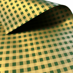 Rotolo Carta Regalo 100x40 cm Vichy Verde Oro