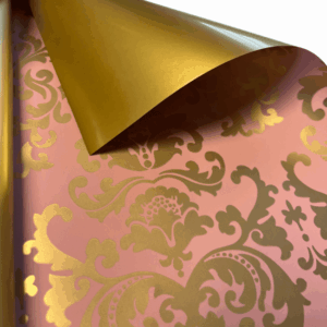 Rotolo Carta Regalo 100x40 cm Vienna Fragola Oro