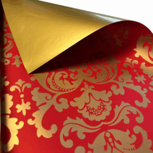 Rotolo Carta Regalo 100x40 cm Vienna Rosso Oro